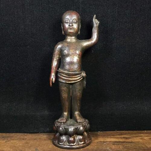 Rare Old Tibet copper Prince Shakyamuni Tibetan Buddha statue