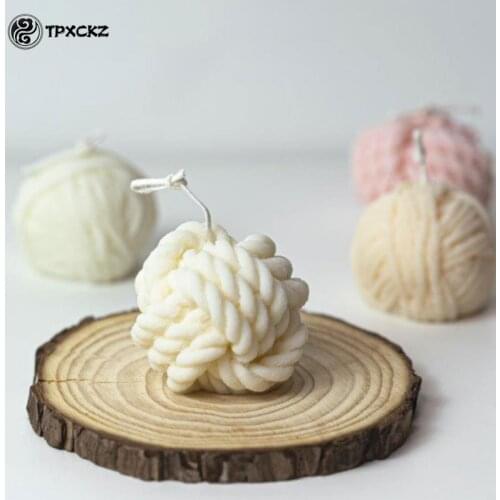 Woolen Ball Candle Mold Silicone Nordic Yarn Ball DIY Wax Soap Crafts Mould