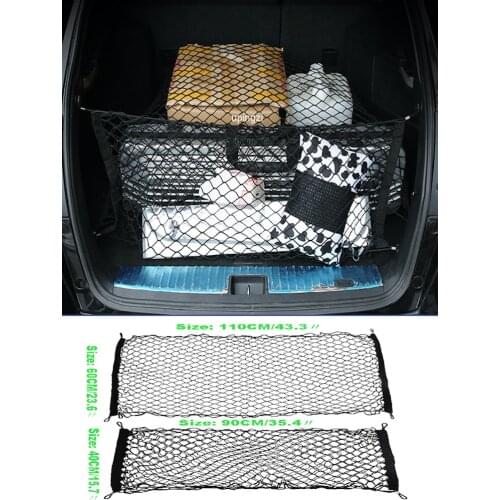 Car Trunk Storage Bag Nylon Mesh Nets Auto Back Rear Trunk Organizer Elastic String Luggage Net Holder Pocket Vehicle supplies