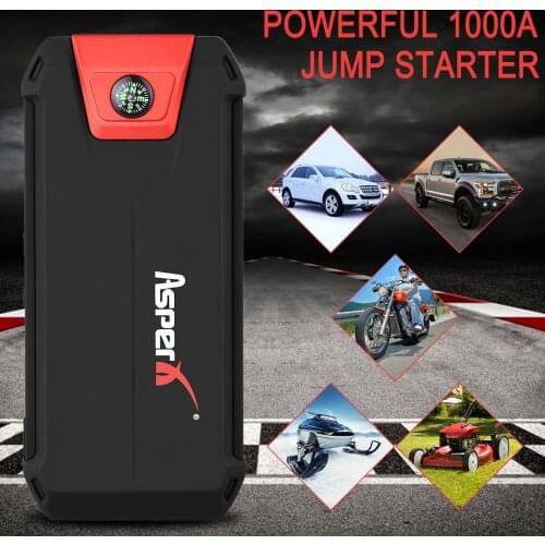 Car Battery Booster Power Car Jumper Starter Portable Wireless charger 1000A 138000mAh Bank with LCD Screen LED Flash light