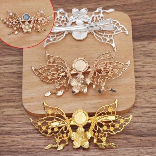 5 Pieces/Lot 90.5mm Vintage Metal Hair Clip Base Hairpins Hair Accessories DIY Jewelry Settings