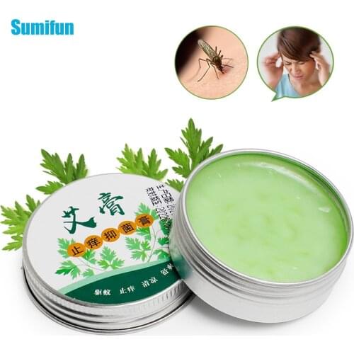 1pcs Green Herbal Moxa Moxibustion Cream Anti Mosquito Bite Helper Refresh Anti-Inflammation Antibacterial Cream Pain Relief