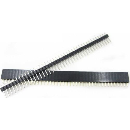 10pcs 1x40 Pin 2.54mm Single Row Female + 10pcs 1x40 Male Pin Header connector