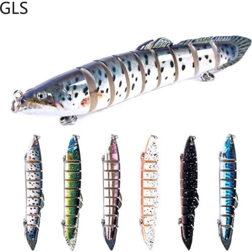 2021 Newest Swim Multi-section Hard Bait 14CM 21.4G Man-made 9 Segments Crank Bass Lure Fishing Tools