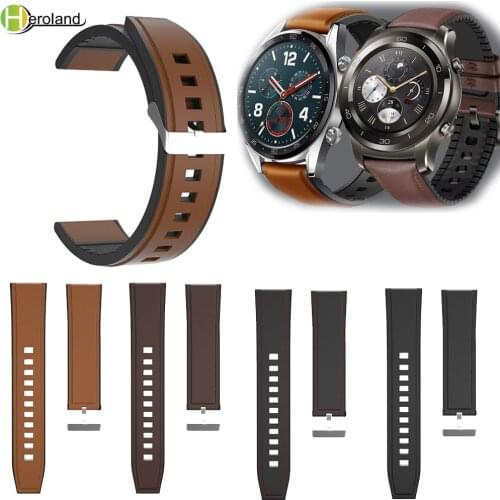 22mm Watch Strap for Huawei Watch GT 46mm/42mm Watchband leather Wristband For HUAWEI WATCH2 pro / for Amazfit GTR 47mm band