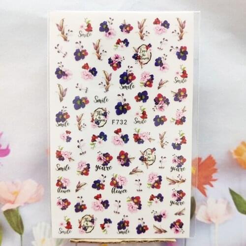 3D Nail Sticker Interesting Design Nail Foil Glue Sticker Flower Vine Small Floral Sticker for Manicure Nail Art Decoration