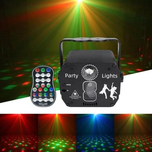 86LIGHT Laser Lamp Pattern Scanning LED Voice Control Stage Lights Remote Control KTV Radium Party