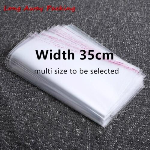 Width 35cm Large Clear Plastic Bag Gift Clothes Packing Bags OPP Self Adhesive Kids Birthday Party Favors