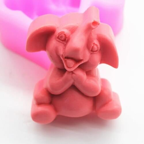 C376 elephant Craft Art Silicone Soap mold Craft Molds DIY Handmade soap molds