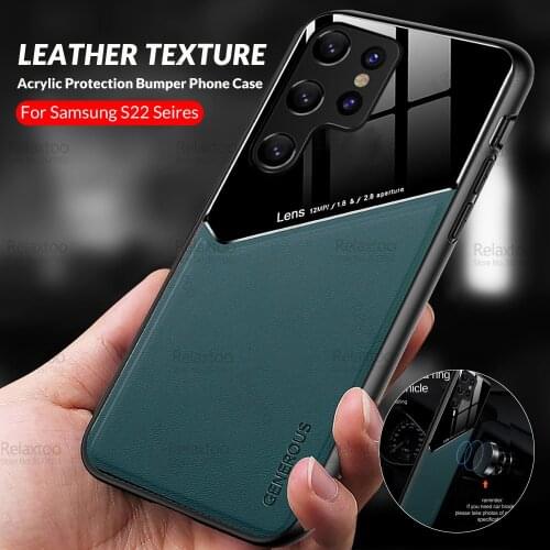 Luxury Leather Case For Samsung Galaxy S21 Ultra S 21 Plus 5G Samsun Galaxi S20 S10 Lite Note 20 10 Silicone Phone Cover Fundas