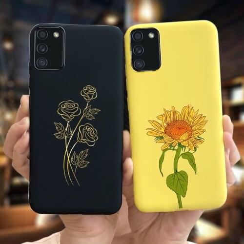 Sunflower TPU Case For Samsung Galaxy A01 A02S A2 Core Phone Cover Silicone Painted Back Cases on Galaxy A 01 A01Core A 02S Capa