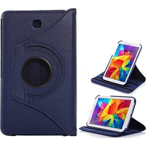 PU Leather Cover Case For Samsung Galaxy Tab 4 8 SM-T330 T331 T335 Tab4 8inch Tablet 360 Degree Rotating Flip Case Screen Glass