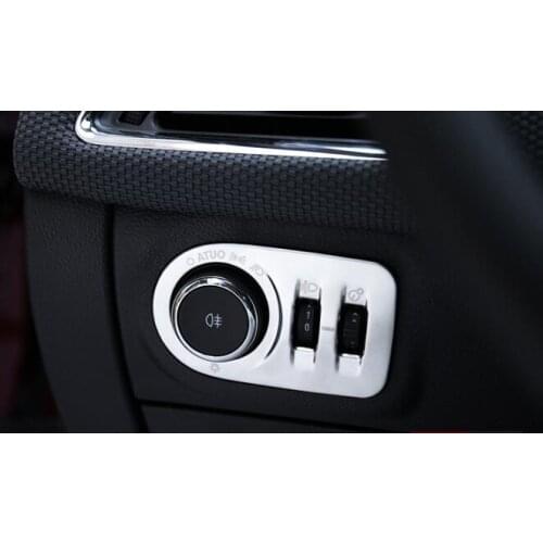 For Chevrolet Cruze 2016 2017 2018 Stainless steel Car Headlamps Adjustment Switch cover trim Car accessories styling