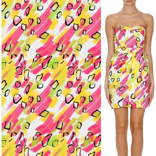 Italian Brand 27 Styles Of MS Fashion Ladies Dress 100% Polyester Material Fashion Custom Cloth Sewing Fabric By The Yard