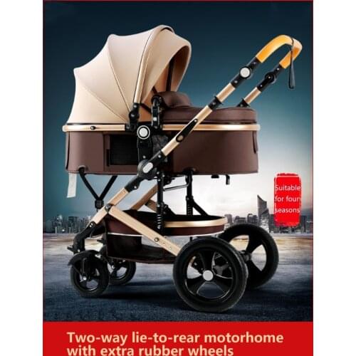 Belecoo stroller High landscape baby newborn 2 in 1 carriage two way travel trolley Aluminum frame EU standard car 10pcs gifts