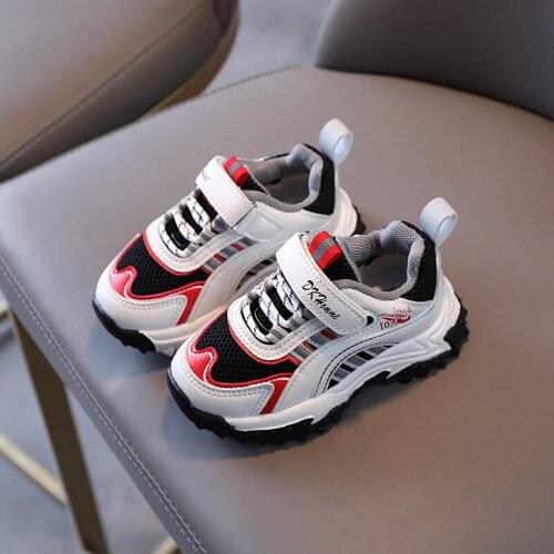 Children Tenis Girls Shoes Fashion PU Mesh Breathable Casual Sneakers Soft Bottom Antiskid Kids Shoes Outdoor Running Boys Shoes