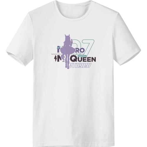 Anime Pretty Derby Mejiro McQueen Cosplay Print Cotton T-shirt Summer Short Sleeve Tee Shirt