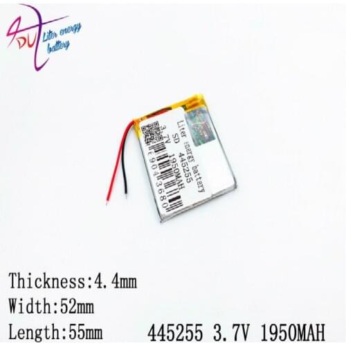 Liter energy battery polymer lithium 445255 3.7V 1950MAH 405055 electronic products MP4 MP5 GPS DVD