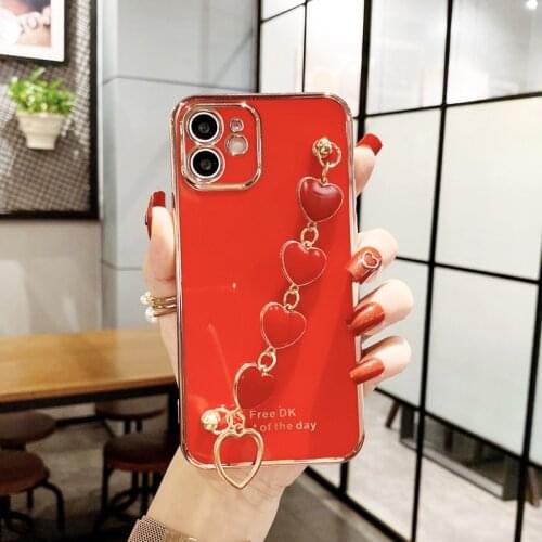 Fashion Plating Bracelet Wristband Soft Phone Case For iPhone 12 Pro Max 11 6 6s 7 plus 8 X XS MAX XR TPU Cover