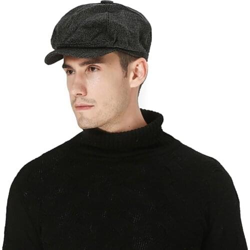 Men Sport Peaked Cap Striped UV Protection Cotton Linen Flat Autumn Winter Cycling Driving Hat Outdoor Headwear