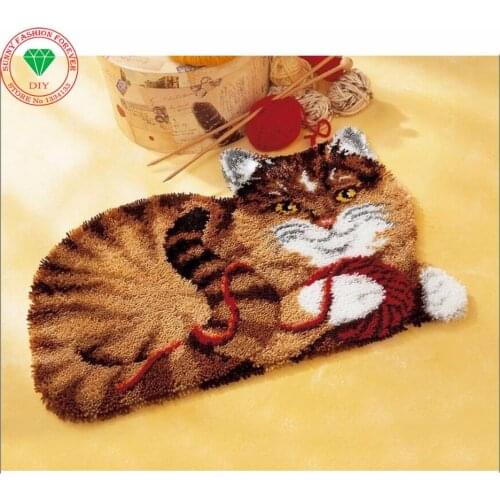 Latch hook rug kits Threads for embroidery set embroidery stitch thread DIY Crocheting Yarn Mat cushion Kostur Carpet embroidery