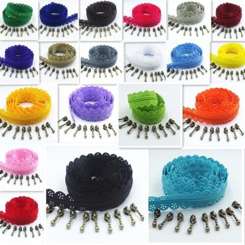 10M 20 Zipper Puller 3# Nylon Lace Six Hole Zipper Used For Sewing And Skirt Clothing Accessories