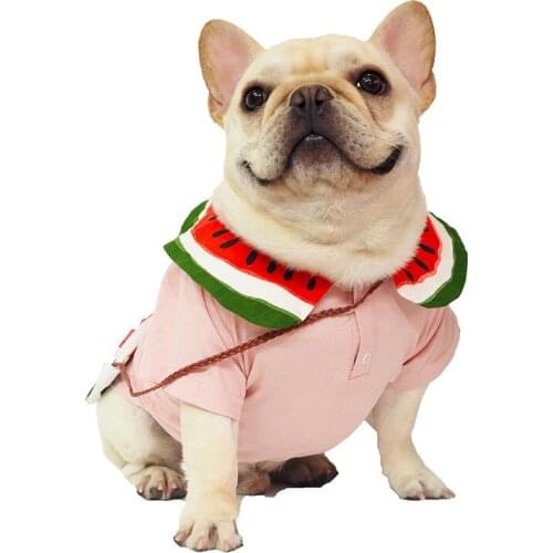 Dog Clothes for Small Dogs Cotton Coat for French Bulldog Summer Shirt for Chihuahua Funny Pug Costume Pet Clothing Breathable