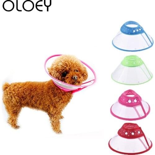 Practical Pets Cone Collar Soft Edge Plastic Snap Closure Puppy Protective Collars Dogs Pets Elizabethan Collar With Breathable