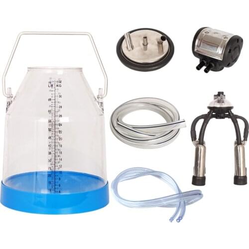 Durable 25L Cows Transparent Portable Bucket Set for Milking Machine for Sale