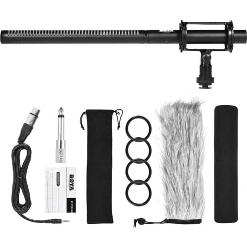 BOYA BY-PVM1000L Professional Condenser Microphone XLR Super-Cardioid Mic for Camcorder Video DSLR Smartphone Interviews Micro