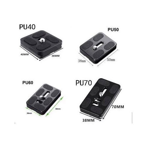 PU40 PU50 PU60 PU70 Quick Release Plate with 1/4" Screw Mount For Arca Swiss Benro Monopod Tripod Ball Head & SLR camera