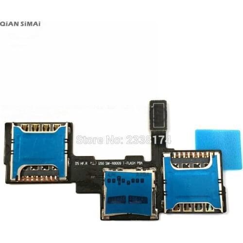 QiAN SiMAi For Samsung NOTE3 NOTE 3 N9002 N9009 New Sim Card Slot Holder Connector Flex Cable Repair Parts