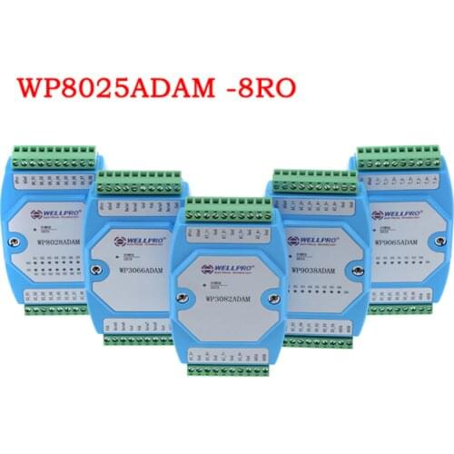 Relay module 8-channel normally open MODBUS RTU RS485 communication-WP8025ADAM