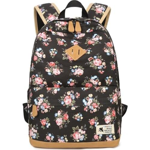 Teens Backpack for School Girls School Bookbag Laptop Backpack for Girls Women Bag College Schoolbag Floral Travel Daypack