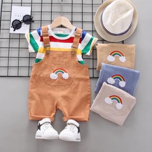 Sports Suits For Baby Boys Girls Tracksuits Boys Summer Kids Cotton Casual Shirt+short Pants 2pcs Clothing Set