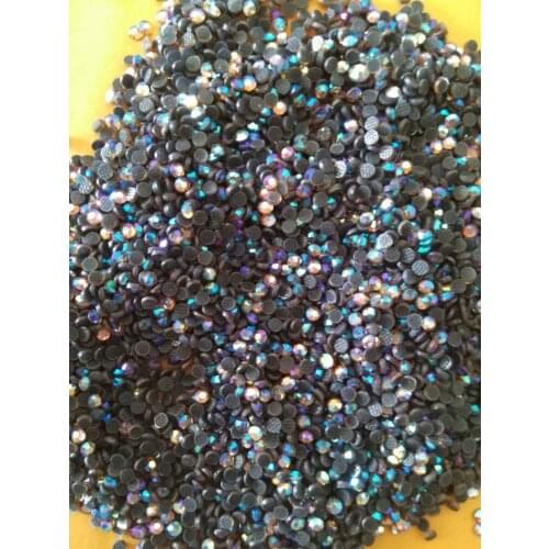 10000pcs/lot SS3 1.6-2mm BLack AB Resin Nail Rhinestones Nails Art Glitter Crystals Decorations DIY AB Rhinestone Decor