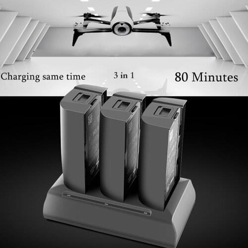 Battery Charger For Parrot Bebop 2 Drone/FPV Balanced Battery 3 In 1 Fast Charger Adapter Charging Same Time Drone Accessories