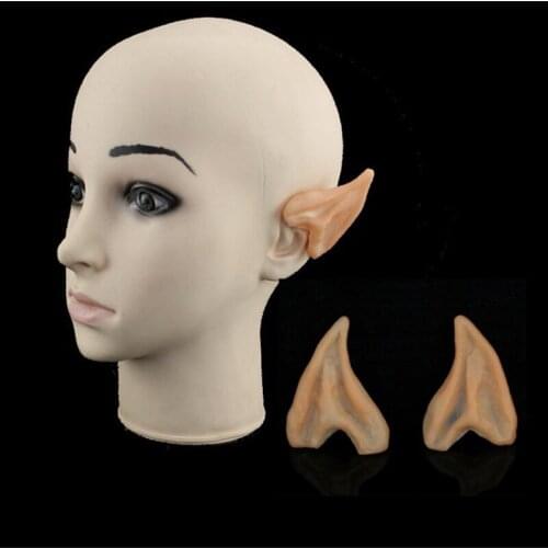 1pair Halloween Ghost Festival Make-up Dance Props Simulation of sharp ears role-playing fun gags practical jokes toy