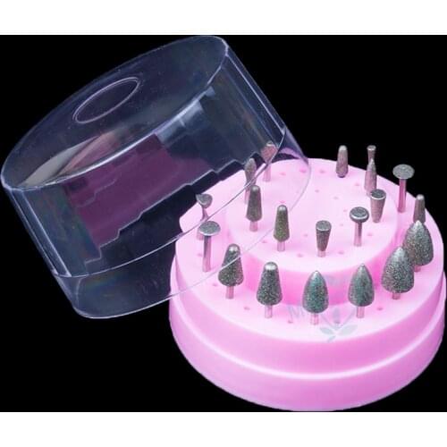 1pc 60 Hole Block + 20PCS Dental Diamond Burs Dentistry 2.35mm Dental Burs