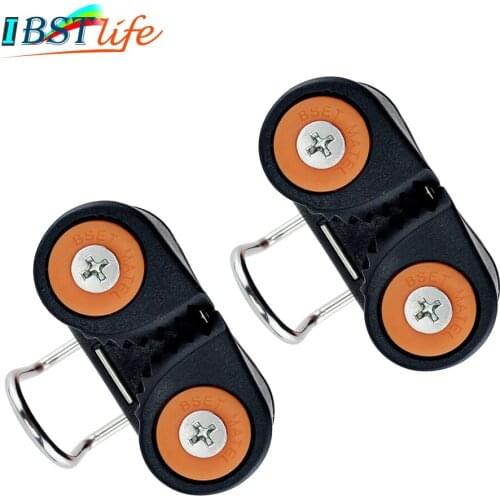 2PCS Composite 2 Row Matic Ball Bearing Cam Cleat with leading Ring Pilates Equipment Boat Fast Entry Rope Wire Fairlead Sailing