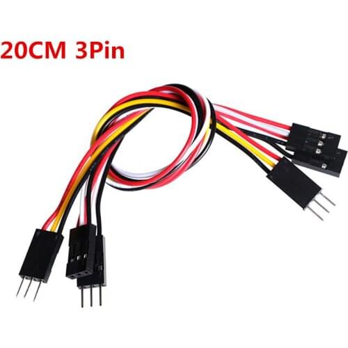 20cm 3pin 50pcs/lot DuPont Cables Breadboard Jumper Wires 3D Printer Cables AWG26 2.54MM for Electronic DIY Starter Kits