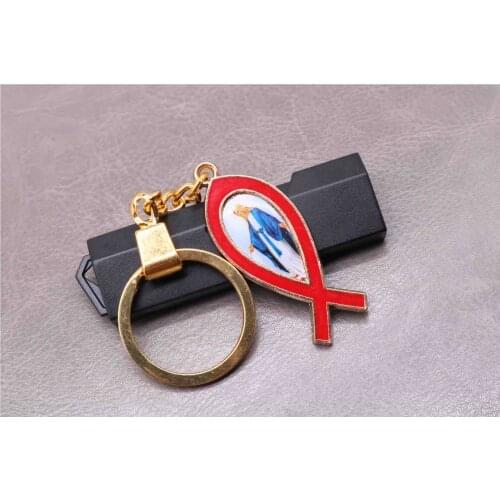 Religious Fish Jesus Icon Key Chain Key Ring Charm Teen Female Jewelry, Jesus Fish Keychain