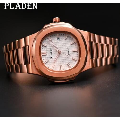 PLADEN Luxury Brand Sapphire Glass Dive Watch Male reloj hombre Luxury Men Quartz Wristwatch Stainless Steel Swimming Watch Men