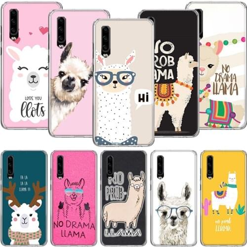 Lama Llama Alpacas Phone Case For Huawei P30 P40 P20 P10 Mate 20 10 30 Lite Pro P Smart Z Plus Printing Cover Coque Shell