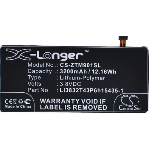 CS 3200mAh/12.16Wh battery for ZTE Grand M901C, Grand M901Q,Grand Memo II,Grand X Max, Lever,Lever LTE,Z787