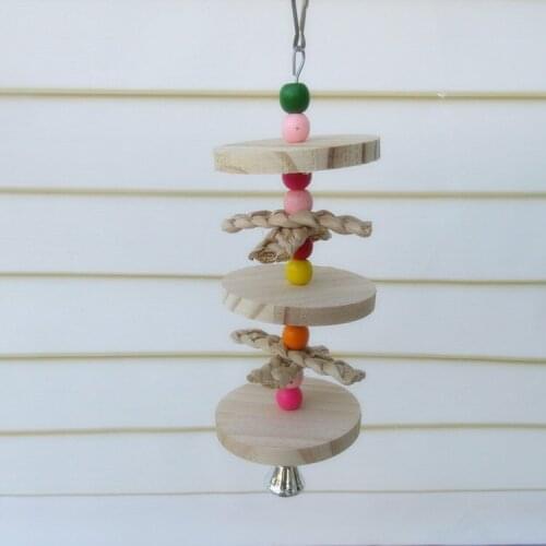 Wooden Bird Chew Bite Swing Toy Parrot Toy Pet Products Toy Accessories Cockatiel Parrot hang Toys BN0002