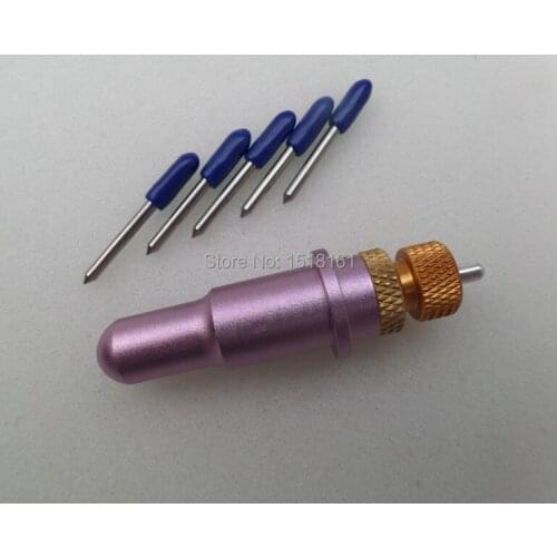 1pc Purple Roland Blade Holder + 5pcs 60 Degree Roland Blades Vinyl Cutter Plotter Knife Free Shipping