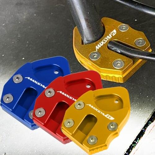 For SYM MAXSYM TL 500 2019 2020 2021 CNC Kickstand Side Stand Plate Pad Enlarge Extension Foot Plate Sidestand Maxsym TL500