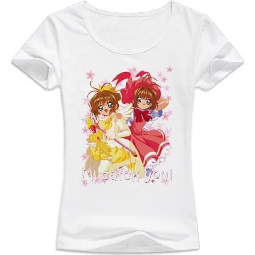 Sakura Card Captor New Style design t-shirt female girl kawaii t shirt casual Tshirt women harajuku WT528