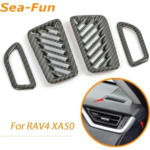 For Toyota RAV4 RAV 4 XA50 2019 2020 Car Side Upper Air Vent Outlet Cover Trim Interior Accessories Parts ABS